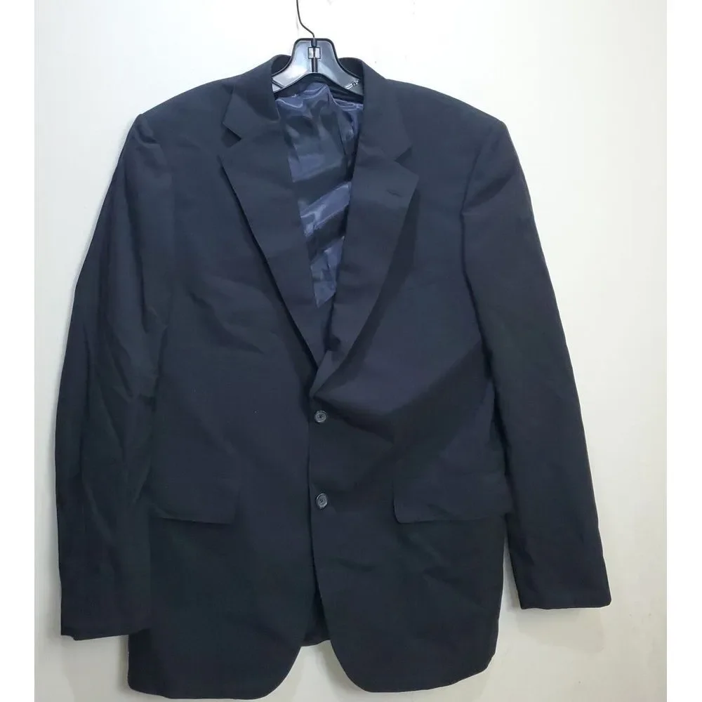BROOKS BROTHERS Mens BrooksEase Wool USA Blazer Jacket Sport Coat Black SZ 40R